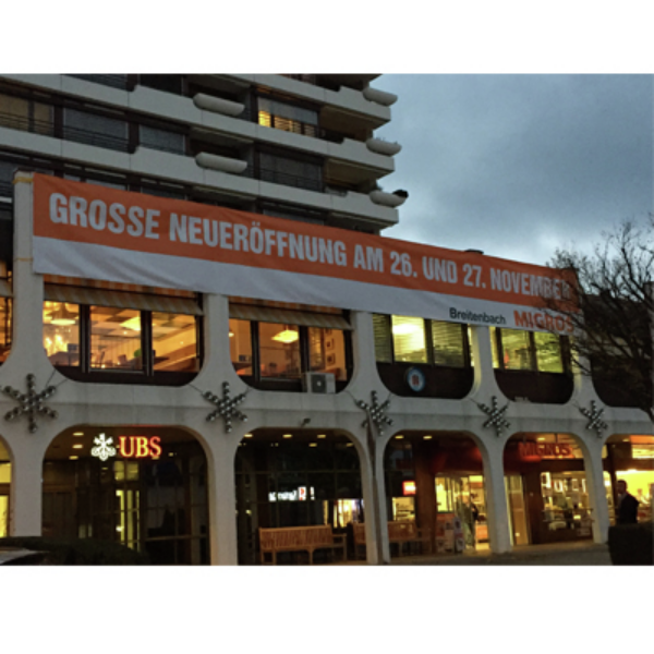 Werbebanner Blockout 4+0 700/m²