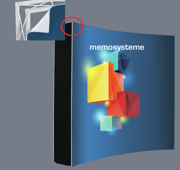 Messewand Curved 3x3 Motiv